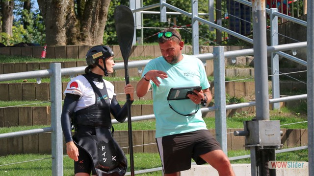 Ricarda Funk mit Trainer Thomas